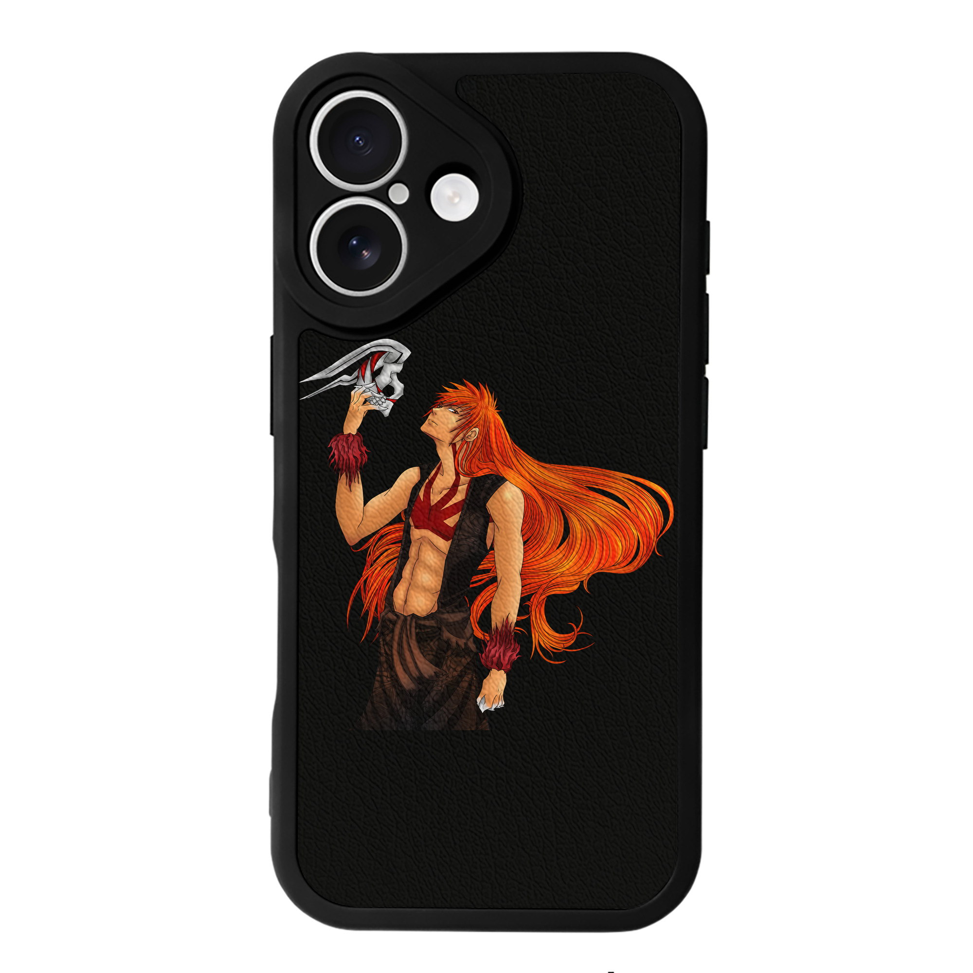 ブリーチ 黒崎一護（くろさき いちご）BLEACH Kurosaki Ichigo 【iPhone 16シリーズ対応】シリコンスマホケース（レザー調） 材質：シリコン